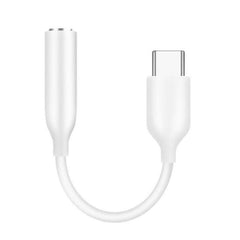 Type C to 3.5mm Headphone Jack For Samsung & Google Pixel White