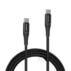 TexoVera Unbreakable 30W 3A Fast Charging 1m Braided Type C Cable for Smartphones, Tablets, Laptops & other Type C devices, 480Mbps Data Sync, Quick Charge 3.0 Black