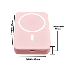 TexoVera 10000 mAh 22.5 W Wireless With MagSafe Compact Pocket Size Power Bank (Pink, Lithium Polymer, Fast Charging for Mobile, Earbuds, Smartwatch, Smartband, Speaker, Tablet, Trimmer)