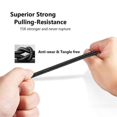 TexoVera 1 Meter USB to Type C 65 Watt DASH/SuperVOOC/WARP Charge Cotton Braided Data Cable with Metal Shell for Smartphones, Tablets, Laptops, 480Mbps Data Sync, Quick Charge 3.0