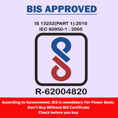 BIS Approved logo with certification details on a light purple background