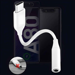 Type C to 3.5mm Headphone Jack For Samsung & Google Pixel White