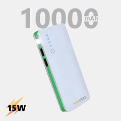 10000 mAh 15W Power Bank With LED Light