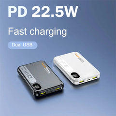 10000mAh 22.5w Power Bank | Digital Display , Built-in Type-C & Lightning Cable