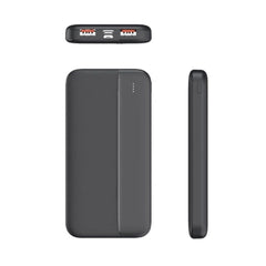 TexoVera 10000 mAh Pocket Size Power Bank, Fast Charging 22.5W, Black Lithium-Polymer (Q7-Q6)