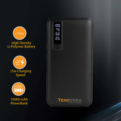 10000 mAh 15W Power Bank With LED Battery Display - P3