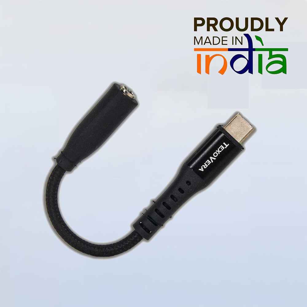 TexoVera Type C to mm Adapter with DAC Headphone Converter for