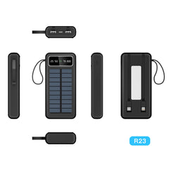 TexoVera Solar Power Bank 10000 mAh - 15W Solar with Lithium Polymer Battery (R21-Solar-10K)