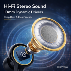TexoVera Nova Wireless Earbud With Comfortable Fit 30Hr Playback