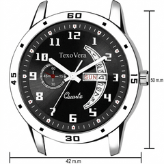 TexoVera Quartz Series Analog Watch For Men (Stainless Steel)