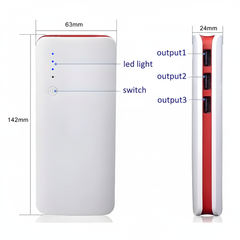 10000 mAh 15W Power Bank With LED Light