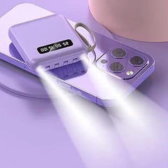 Mini 10000 mAh 18W Power Bank With 4 Cable attached