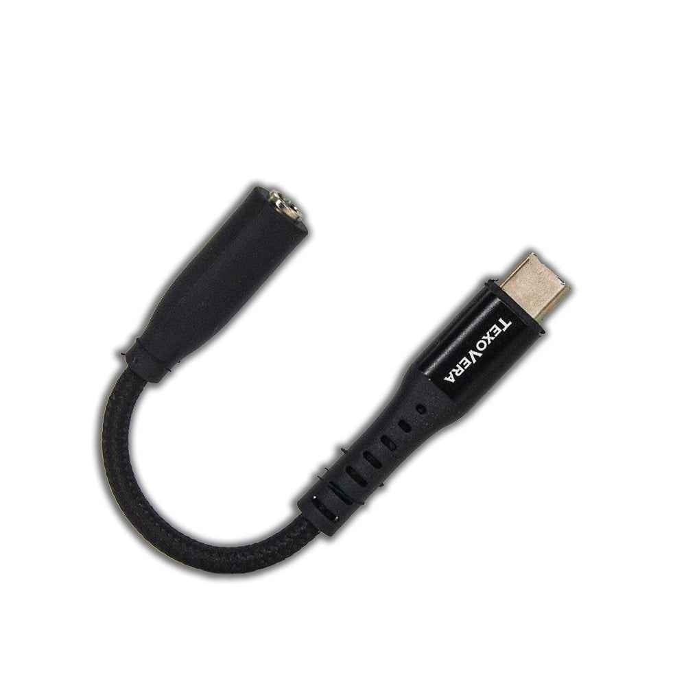 TexoVera Type C to 3.5 mm Audio Jack Connector with DAC Headphone Converter Adapter Compatible with iPhone 16 Pro Max/16 Pro/16 Plus, Galaxy S24/S23/S22/S21 & Other Type C Phones