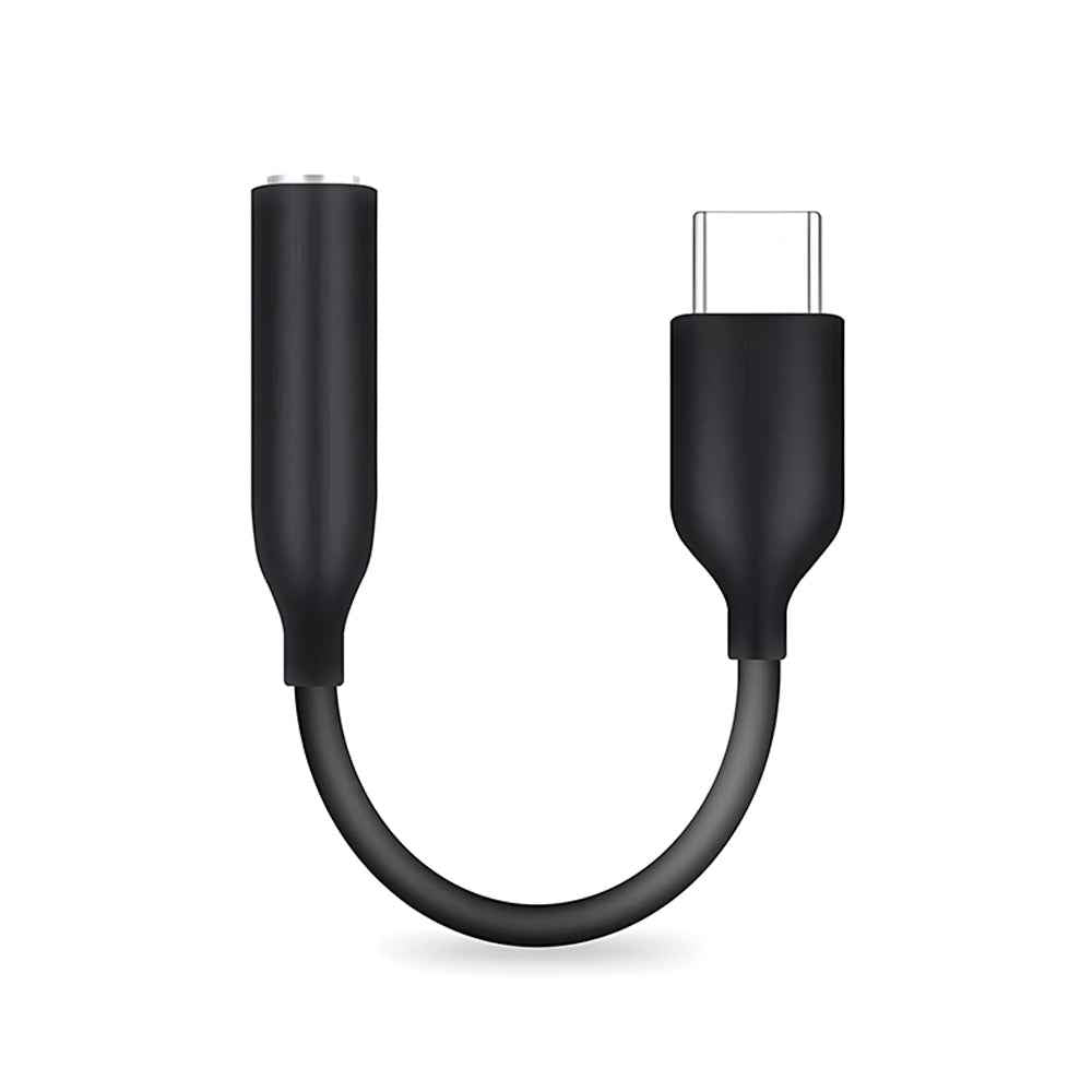 Type C to Headphone Jack For Samsung Google Pixel Black