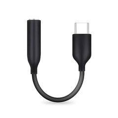 Type C to 3.5mm Headphone Jack For Samsung & Google Pixel Black