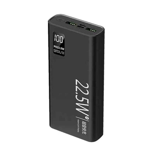 TexoVera 20000 mAh 25W Power Bank (Black, Lithium Polymer, Fast Charging for Mobile) K8-20K