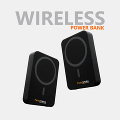 10000 mAh Wireless MagSafe Power Bank, 15W Wireless & 22.5W Wired - Black