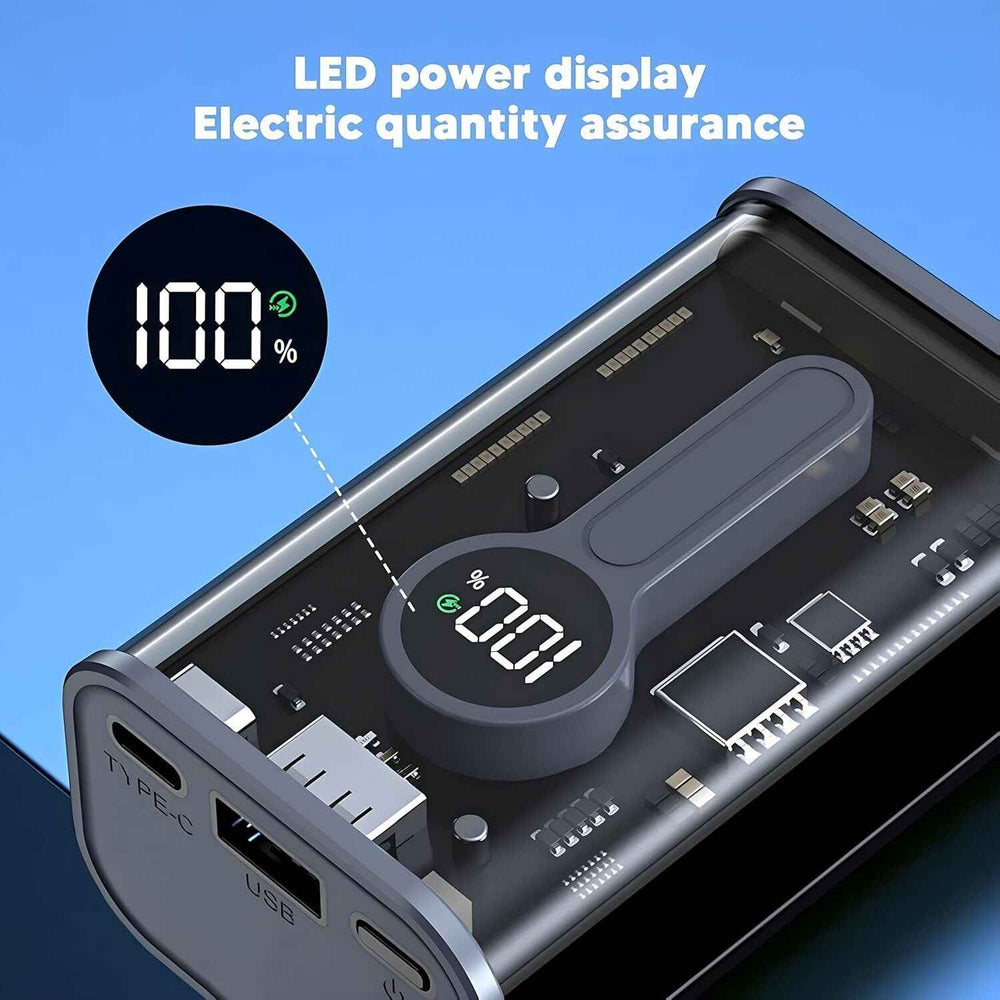 TexoVera 10000 mAh 22.5 W Compact Pocket Size Power Bank, Black, Lithium-ion, Fast Charging (TRANS-POCKET)