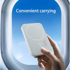 10000 mAh Wireless MagSafe Power Bank, 15W Wireless & 22.5W Wired - White