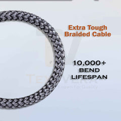 TexoVera 100W Type C to Type C Fast Charging Cable, Compatible with iPhone 15, Samsung, OnePlus, Google Pixel, Laptop, Macbook