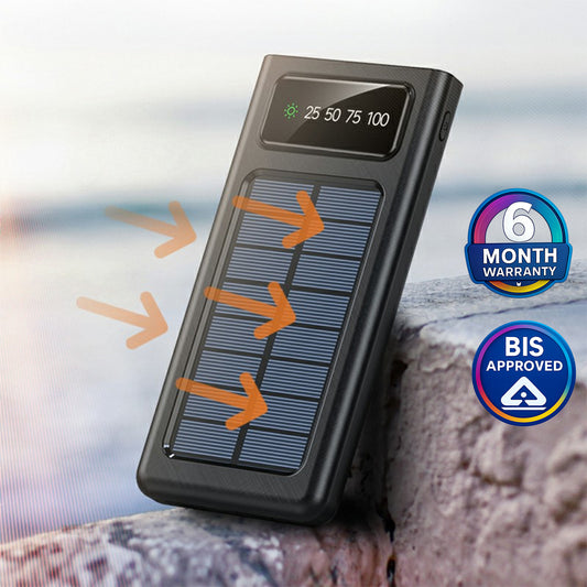 TexoVera 20000 mAh Solar Phone Charger 15W Power Bank with Lithium Polymer Battery (Solar-4Wire-20K)