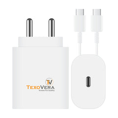 Samsung Charger 25w Charging Speed With (Type C to C Cable) Compatible with Almost all Samsung Devices