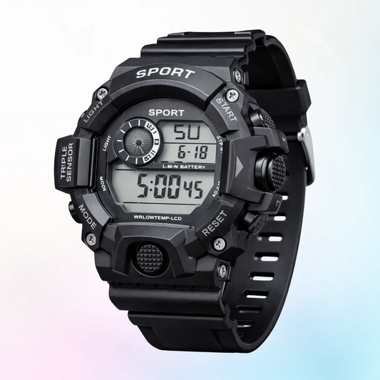 Digital Sport Wrist watch with Shock Resistant Case with Backlight Alarm Snooze Stopwatch