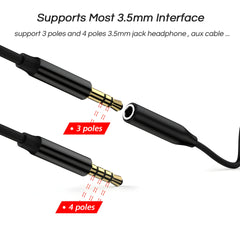 Type C to 3.5mm Headphone Jack For Samsung & Google Pixel Black