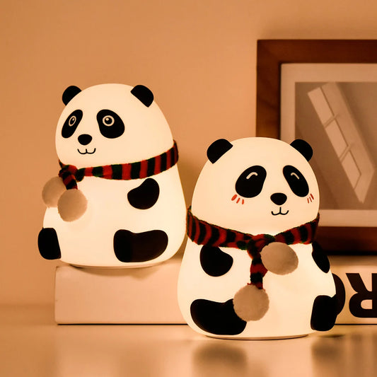 Cute Panda LED Rechargeable Portable Silicone Night Decorative Lighting