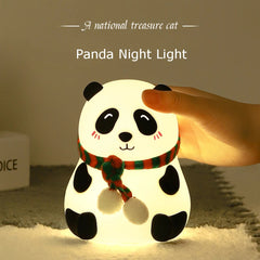 Cute Panda LED Rechargeable Portable Silicone Night Decorative Lighting