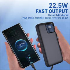 10000 mAh Power Bank, 22.5W Fast Charging with 2 Cables Attached, Lithium-Polymer (A201-2WIRE)