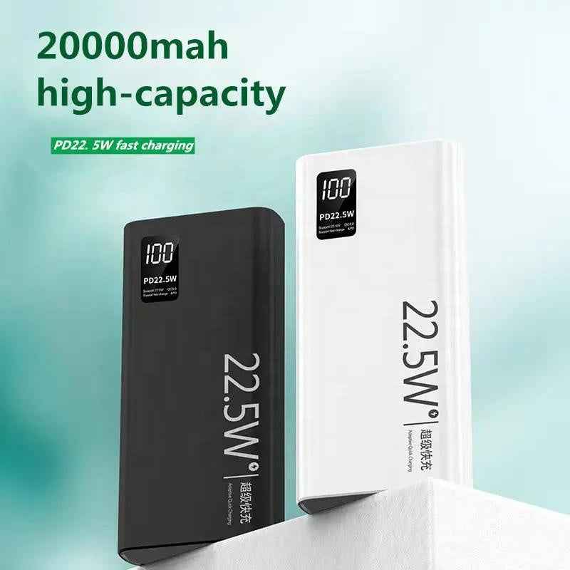 TexoVera 20000 mAh 25W Power Bank  (Black, Lithium Polymer, Fast Charging for Mobile) K8-20K