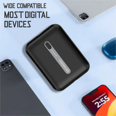 Compact 10000 mAh Power Bank 15w Charging Speed Black