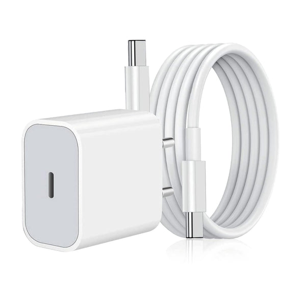 TexoVera charger for iPhone Charger Adapter 20W with Data Cable (Type C to C) Compatible with Almost all iPhone