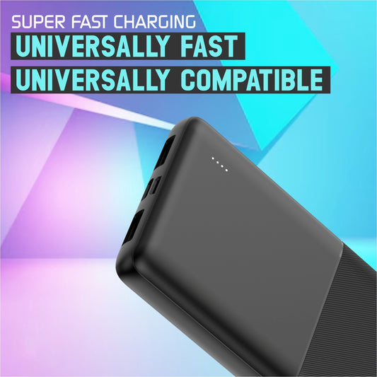 Q6 10000 mAh Power Bank with 22.5w Charging Speed (Black)