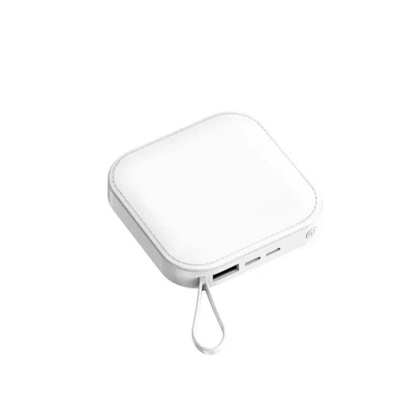 8000 mAh Power Bank 10W with Lithium ion Battery White (MINI-POWER-BANK) (6 Months Brand Warranty)