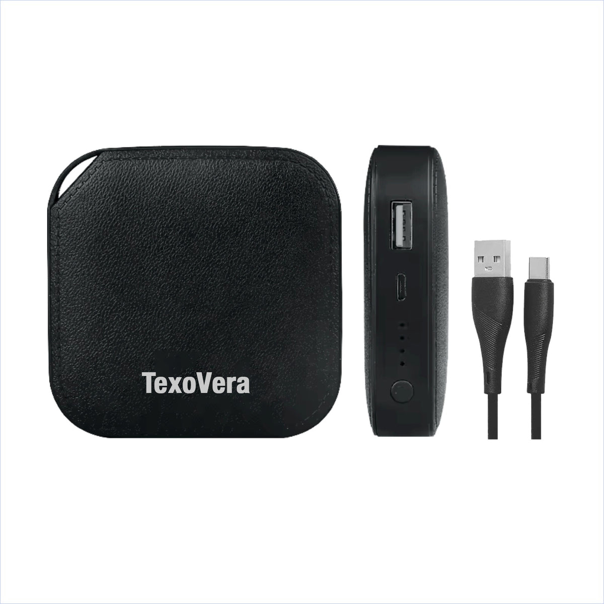 8000 mAh Power Bank 10W with Lithium ion Battery Black - TexoVera