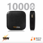 TexoVera 10000 mAh Power Bank 18W with Lithium ion Battery Black (MINI-POWER-BANK) (6 Months Brand Warranty)