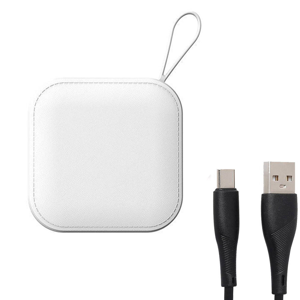 8000 mAh Power Bank 10W with Lithium ion Battery White (MINI-POWER-BANK) (6 Months Brand Warranty)