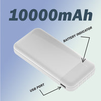 TexoVera 10000 mAh 25W Power Bank with 2 Cable Attached, Lithium-Polymer, Fast Charging (Copy)