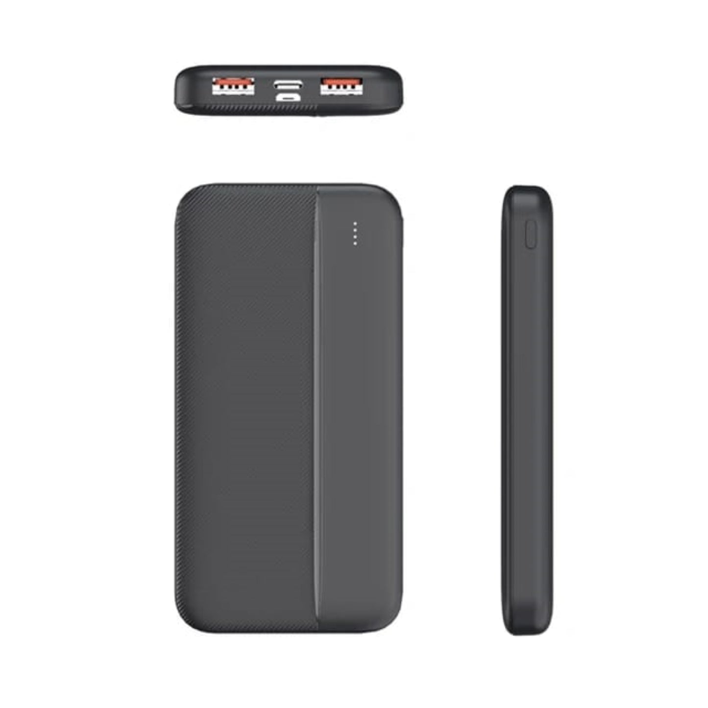 10000 mAh 25W Pocket Size Power Bank, Black, Lithium-Polimer, Fast Charging