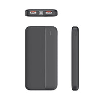 10000 mAh 25W Pocket Size Power Bank, Black, Lithium-Polimer, Fast Charging