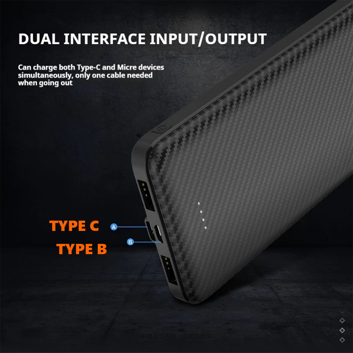 10000 mAh Power Bank 18W with Lithium Polymer Battery (T63-10K)