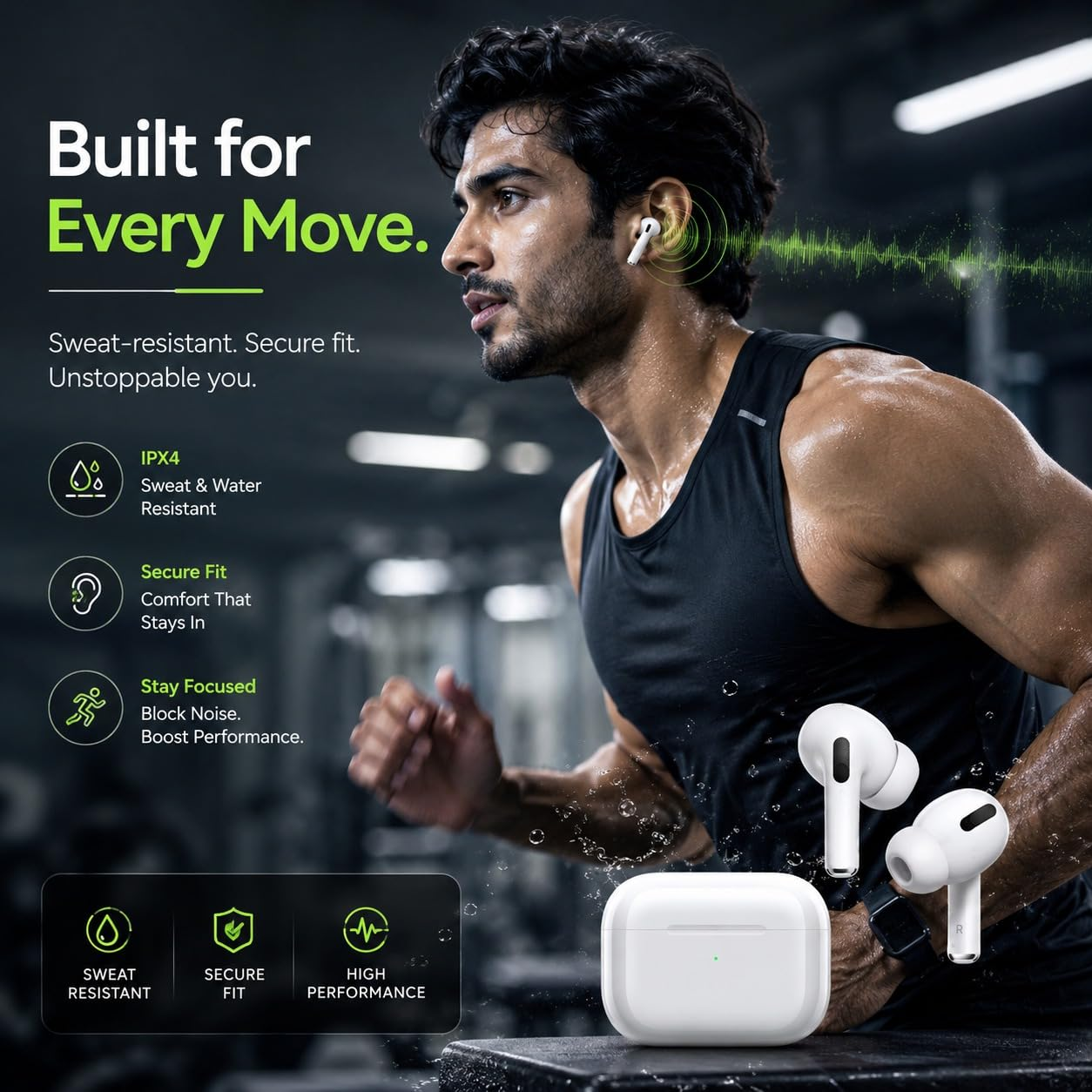 TexoVera Wireless Earbuds Bluetooth 5.1 TWS Earphones Full Touch Control Headphones Built-in Microphone