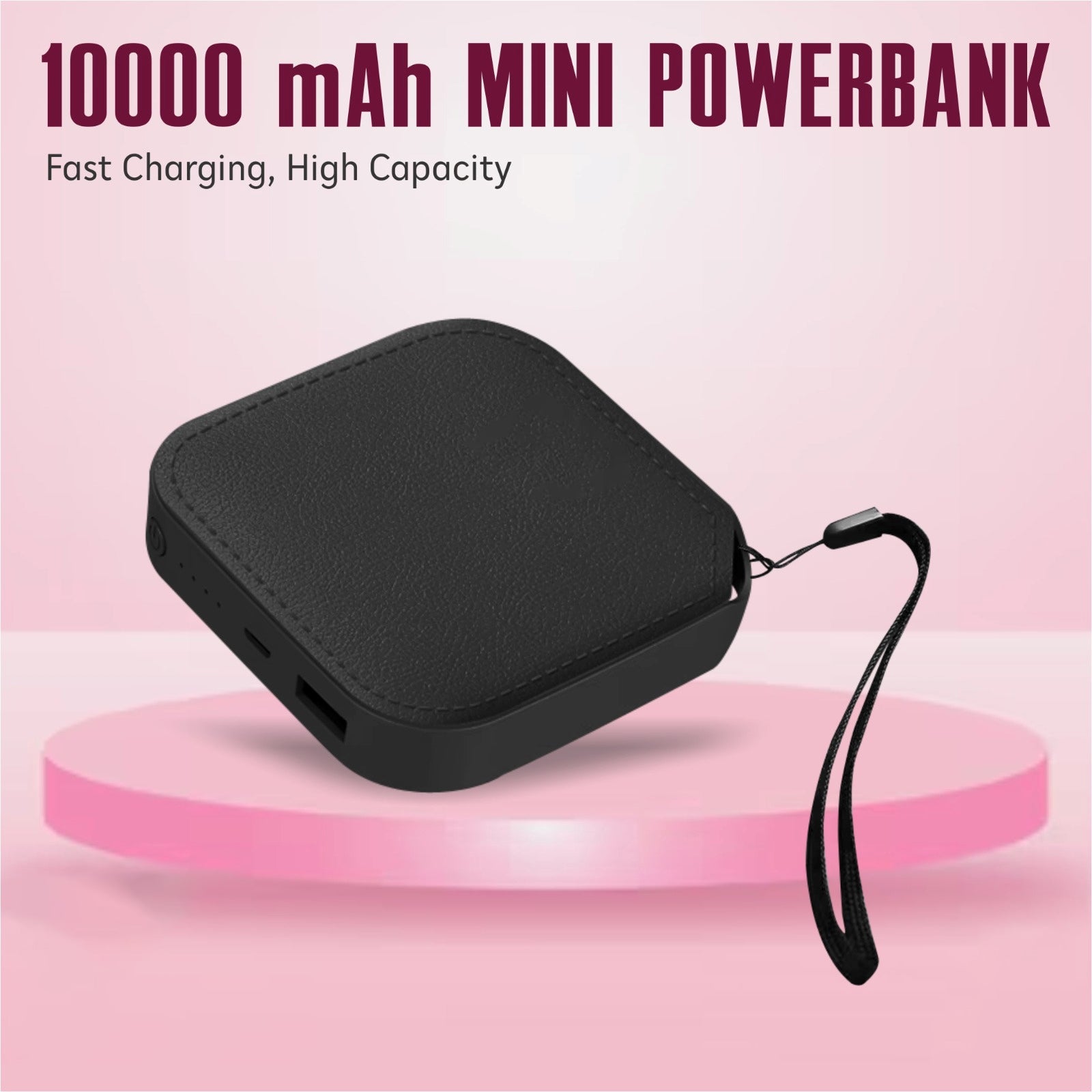8000 mAh Power Bank 10W with Lithium ion Battery Black - TexoVera