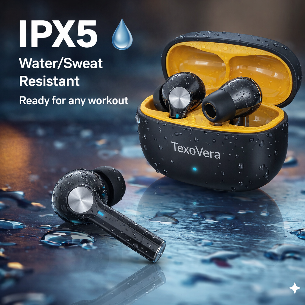 TexoVera ECHO Wireless Earbud With Comfortable Fit 72Hr Playback