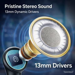 TexoVera Sonic Wireless Earbud With Comfortable Fit 40Hr Playback