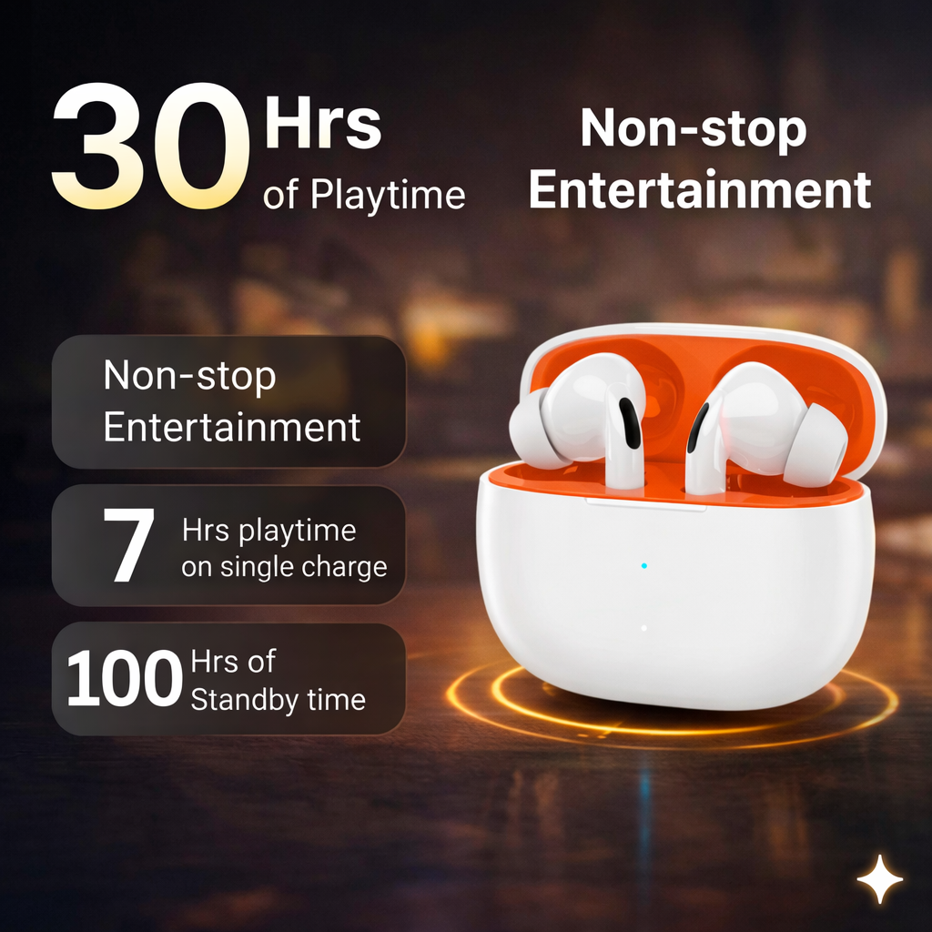 TexoVera Nova Wireless Earbud With Comfortable Fit 30Hr Playback
