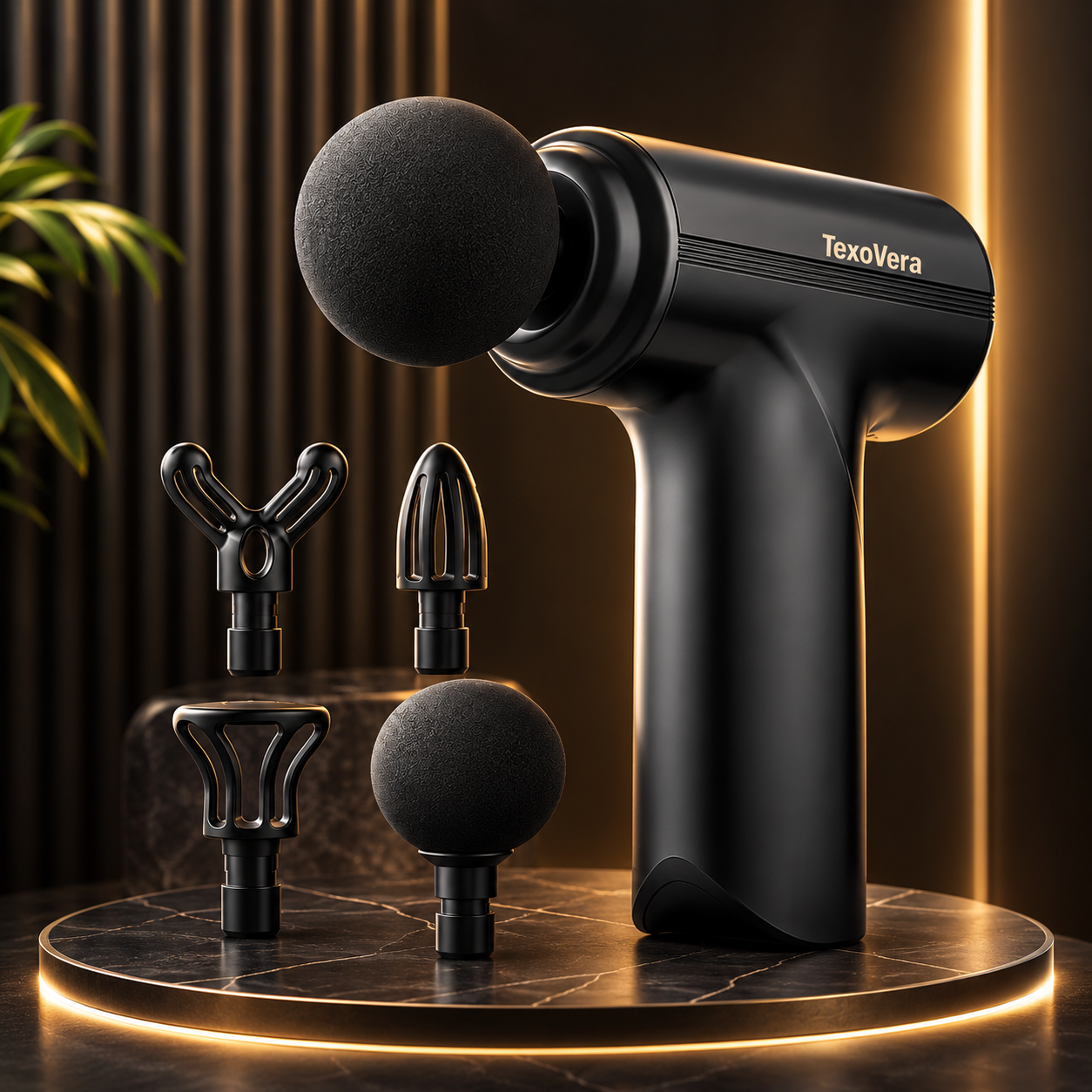 Massage Gun | Body Massager for Pain Relief | Massage Gun for Back Leg & Full Body | 4 Specialized Heads For Full Body Pain Relief - Multicolor