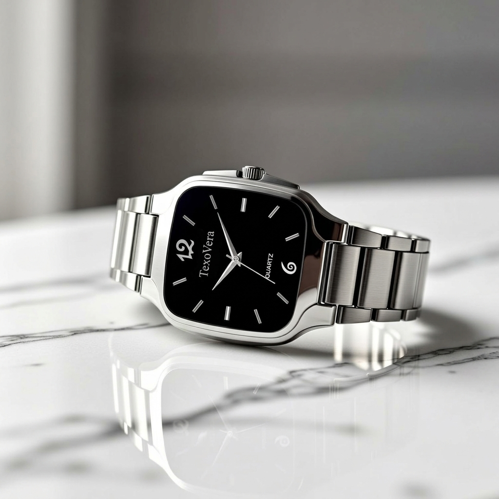 TexoVera Quartz Series Light Weight Analog Watch For Men (Stainless Steel)